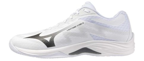 Mizuno Lightning Star Junior White/Black/Ultimate Gray kézilabda cipő Mizuno Lightning Star Junior White/Black/Ultimate Gray kézilabda cipő