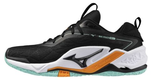 Mizuno Wave Stealth Neo 2(U) Black/Tangelo kézilabda cipő Mizuno Wave Stealth Neo 2(U) Black/Tangelo kézilabda cipő
