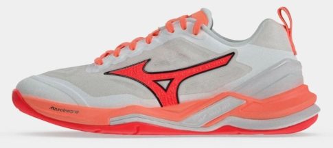 Mizuno Wave Stealth Elite White/Lava Orange kézilabda cipő Mizuno Wave Stealth Elite White/Lava Orange kézilabda cipő