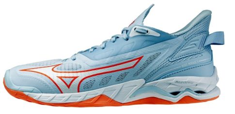 Mizuno Wave Mirage 5 Blue Finch/White kézilabda cipő Mizuno Wave Mirage 5 Blue Finch/White kézilabda cipő