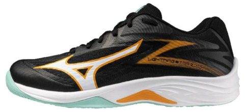 Mizuno Lightning Star Z7 Black/Tangelo Junior kézilabda cipő Mizuno Lightning Star Z7 Black/Tangelo Junior kézilabda cipő