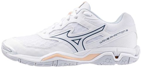 Mizuno Wave Phantom 3 White/PeachParfait női kézilabda cipő